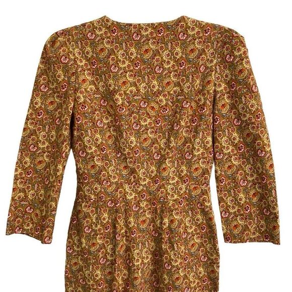 Madewell Corduroy Puff Sleeve Jumpsuit Women’s 00 in Mumbai Floral Moss NEW - Picture 7 of 13